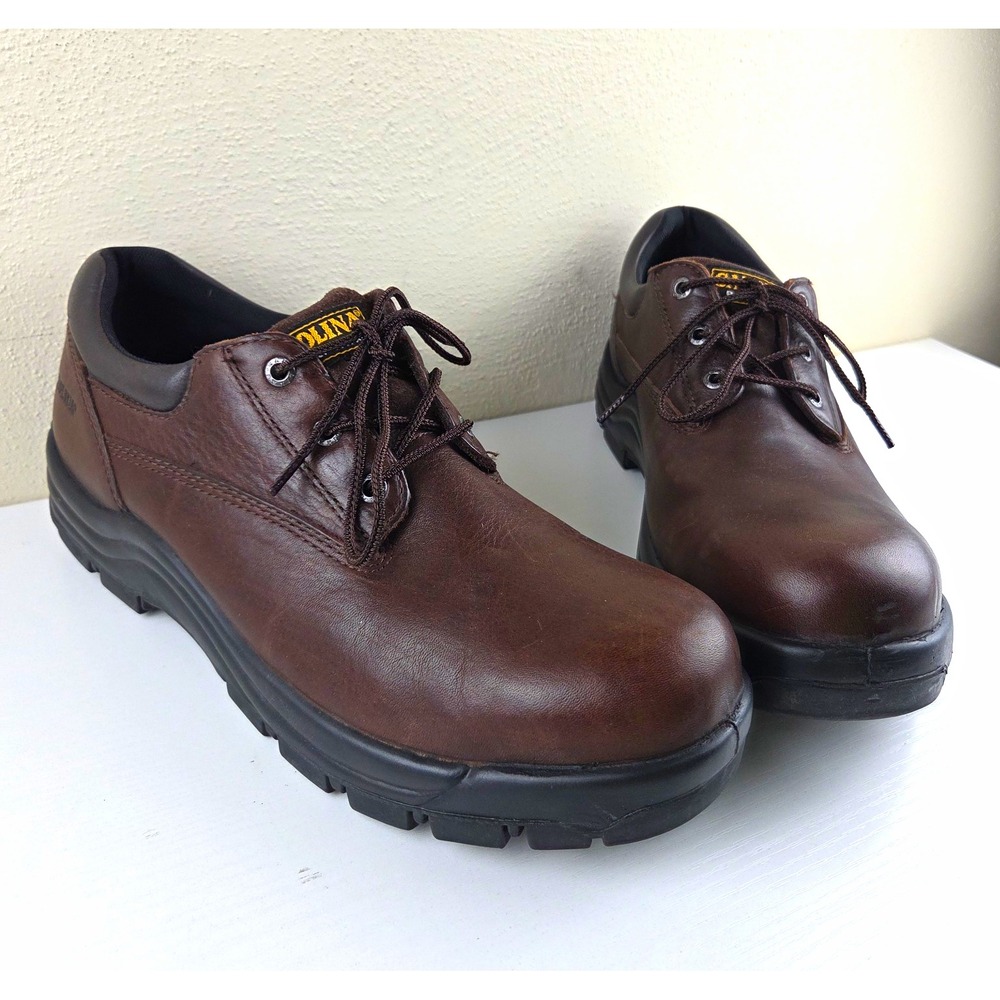 Carolina CA1528 Men's 12M Brown Leather Work Shoes Electrical Hazard Safety Toe
